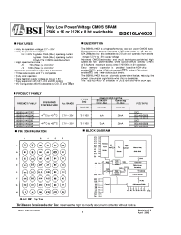 Datasheet  BS616LV4020