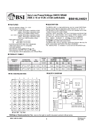 Datasheet  BS616LV4021