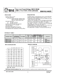Datasheet  BS616LV4025