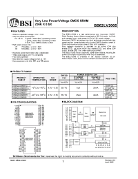 Datasheet  BS62LV2005