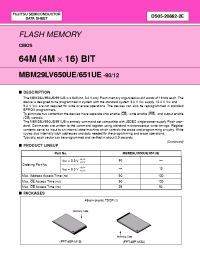 Datasheet  MBM29LV650UE