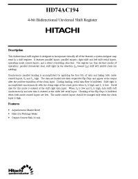 Datasheet  HD74AC194