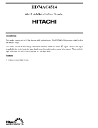 Datasheet  HD74AC4514