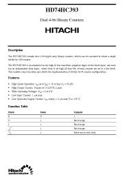 Datasheet  HD74HC393