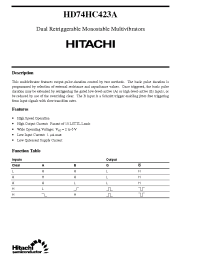 Datasheet  HD74HC423A