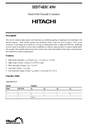 Datasheet  HD74HC490