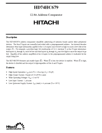 Datasheet  HD74HC679