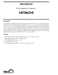 Datasheet  HD74HC85
