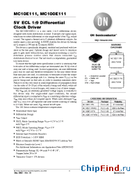 Datasheet  MC10E111