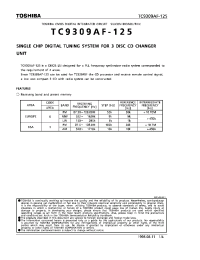 Datasheet  TC9309AF-125