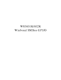 Datasheet  W83601R