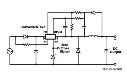 Power Integrations добавляет функции обнаружения перехода через ноль и разряда X-конденсатора в микросхему  LinkSwitch-TNZ