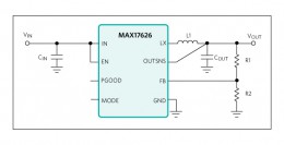 Синхронный понижающий преобразователь Maxim c интегрированным MOSFET