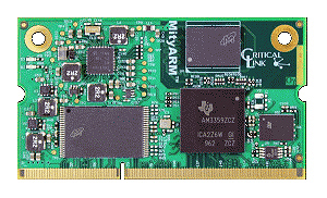 Микропроцессорный модуль от Critical Link на базе процессора AM3359 от TI