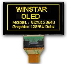 WEX012864Q - OLED-индикатор с диагональю 2,7” и интерфейсами 6800/8080/SPI