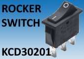 Надежный клавишный переключатель KCD30201 способен коммутировать переменный ток до 15А
