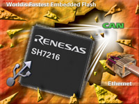 Renesas SH7216 - самые быстрые в отрасли Flash микроконтроллеры