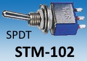 Компактный тумблер STM-102 с одной группой контактов на переключение