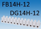 Винтовые клеммники FB14H-12P рассчитаны на зажим проводов сечением 10мм2 и ток до 57А