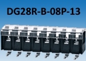 Угловой барьерный клеммный блок DG28R-B с шагом 7,62мм для установки на печатную плату