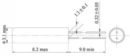 Недорогие кварцевые резонаторы 32,768 кГц в цилиндрическом корпусе CFS-308/DT38