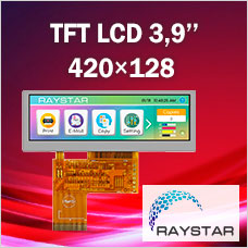 3,9” широкоформатные TFT LCD от Raystar