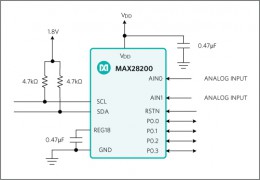16-разрядный микроконтроллер Maxim с АЦП и I2C