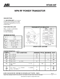 Datasheet  HF220-50F