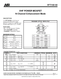 Datasheet  VFT150-50