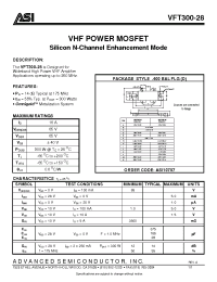 Datasheet  VFT300-28