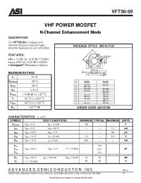 Datasheet  VFT30-50