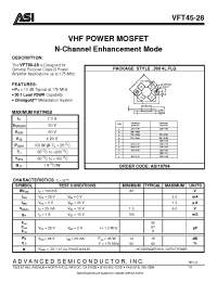Datasheet  VFT45-28