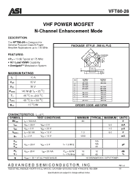 Datasheet  VFT80-28