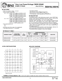 Datasheet  BS616LV8016