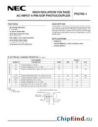 Datasheet  PS2765-1