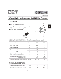 Datasheet  CEF02N6