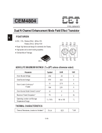Datasheet  CEM4804