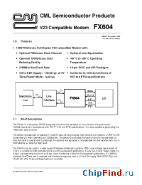 Datasheet  FX604
