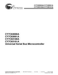 Datasheet  CY7C63001A