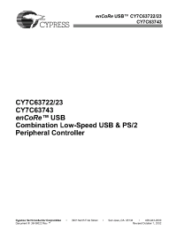 Datasheet  CY7C63722