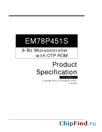 Datasheet  EM78P451S