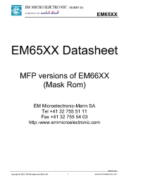 Datasheet  EM65xx