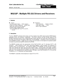 Datasheet  M5232P