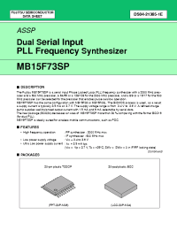 Datasheet  MB15F73SP