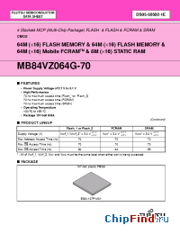 Datasheet  MB84VZ064G-70