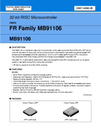 Datasheet  MB91106