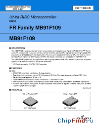 Datasheet  MB91F109PFV-XXX