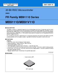 Datasheet  MB91V110