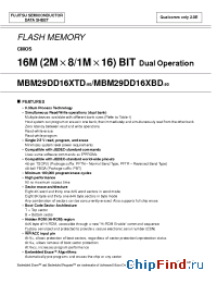 Datasheet  MBM29DD16XTD