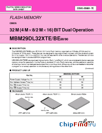 Datasheet  MBM29DL32X